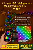 🎇 Guirnalda de Luces LED Smart de 10 metros – Crea un ambiente mágico en casa ✨