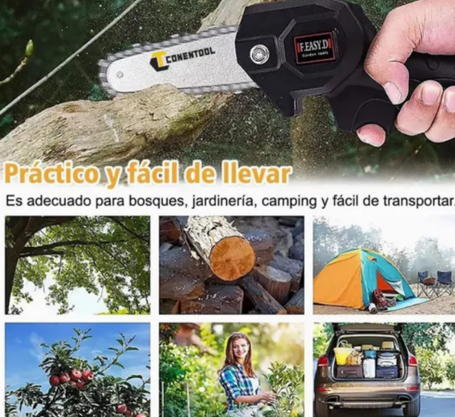 Motosierra Inalámbrica 48V – Doble Sierra, Potente y Portátil